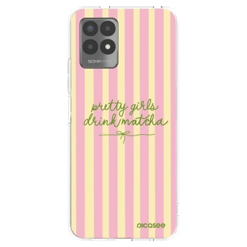 Picasee silikonowe przeźroczyste etui na Realme 8i - Pretty matcha