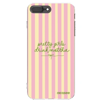 Picasee silikonowe przeźroczyste etui na Apple iPhone 7 Plus - Pretty matcha
