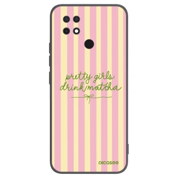 Picasee silikonowe czarne etui na Xiaomi Redmi 10C - Pretty matcha