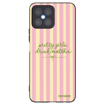 Picasee silikonowe czarne etui na Honor X8 4G - Pretty matcha