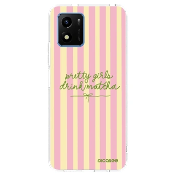 Picasee silikonowe przeźroczyste etui na Vivo Y01 - Pretty matcha