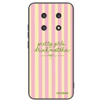 Picasee silikonowe czarne etui na Honor Magic4 Lite 5G - Pretty matcha