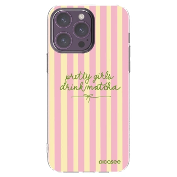 Picasee silikonowe przeźroczyste etui na Apple iPhone 14 Pro Max - Pretty matcha