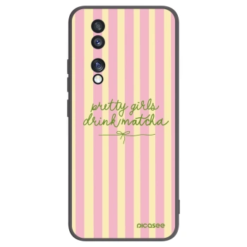 Picasee silikonowe czarne etui na Honor 70 - Pretty matcha