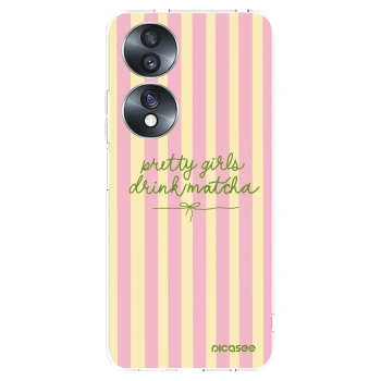 Picasee silikonowe przeźroczyste etui na Honor 70 - Pretty matcha