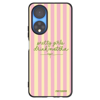 Picasee silikonowe czarne etui na Honor X7 - Pretty matcha