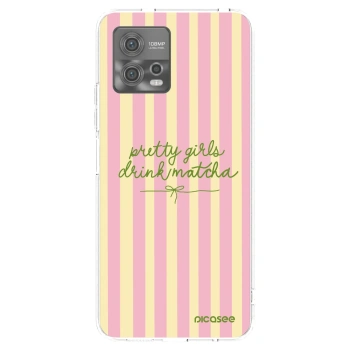 Picasee silikonowe przeźroczyste etui na Motorola Moto G72 - Pretty matcha