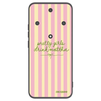 Picasee silikonowe czarne etui na Honor Magic5 Lite 5G - Pretty matcha