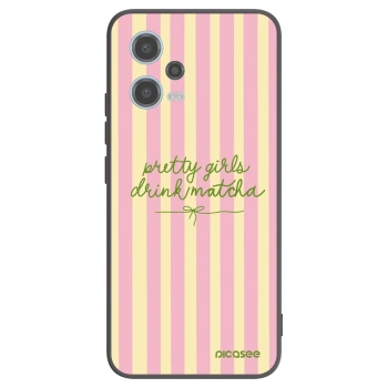 Picasee silikonowe czarne etui na Xiaomi Redmi Note 12 5G - Pretty matcha