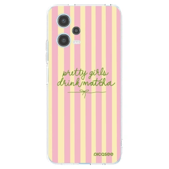 Picasee silikonowe przeźroczyste etui na Xiaomi Redmi Note 12 5G - Pretty matcha