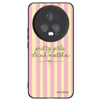 Picasee silikonowe czarne etui na Honor Magic5 Pro - Pretty matcha