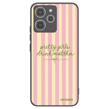 Picasee silikonowe czarne etui na Xiaomi Redmi 12 4G - Pretty matcha