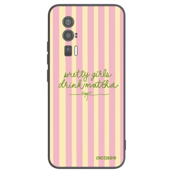 Picasee silikonowe czarne etui na Xiaomi Poco F5 Pro 5G - Pretty matcha
