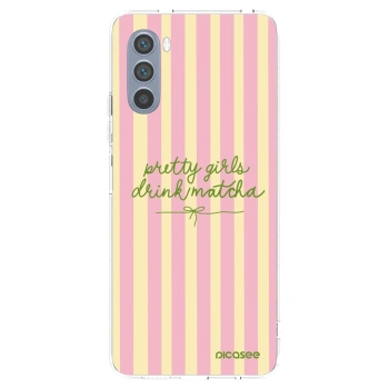 Picasee silikonowe przeźroczyste etui na Motorola Moto G62 - Pretty matcha