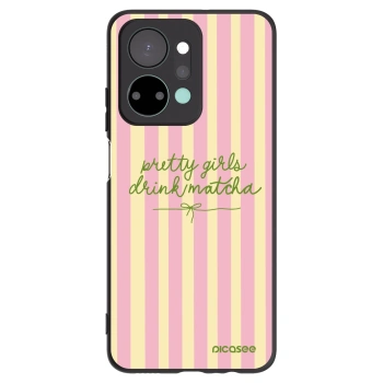 Picasee silikonowe czarne etui na Honor X7a - Pretty matcha