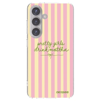 Picasee silikonowe przeźroczyste etui na Samsung Galaxy S24 S921B 5G - Pretty matcha