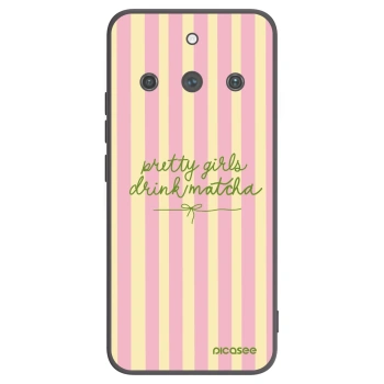 Picasee silikonowe czarne etui na Realme 11 Pro+ - Pretty matcha