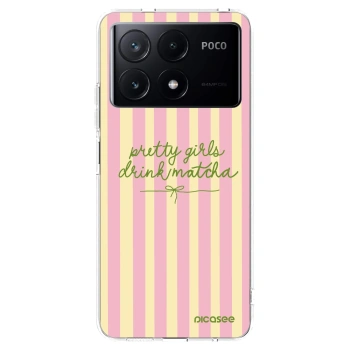 Picasee silikonowe przeźroczyste etui na Xiaomi Poco X6 Pro - Pretty matcha