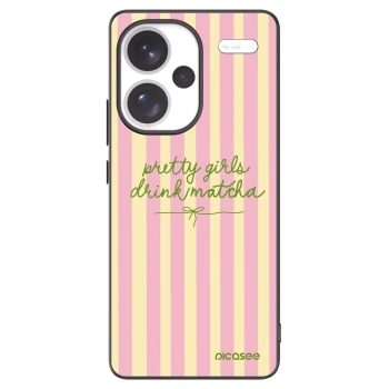 Picasee silikonowe czarne etui na Xiaomi Redmi Note 13 Pro+ 5G - Pretty matcha