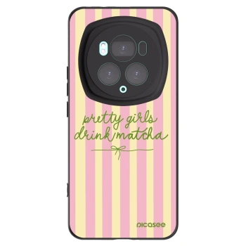 Picasee silikonowe czarne etui na Honor Magic6 Pro - Pretty matcha