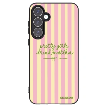 Picasee silikonowe czarne etui na Samsung Galaxy A55 5G A556B - Pretty matcha