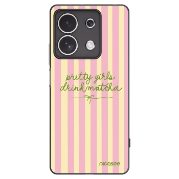 Picasee silikonowe czarne etui na Xiaomi Redmi Note 13 4G - Pretty matcha