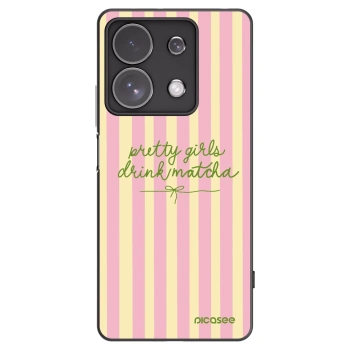 Picasee silikonowe czarne etui na Xiaomi Redmi Note 13 Pro 4G - Pretty matcha