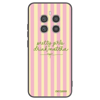 Picasee silikonowe czarne etui na Realme 12 Pro 5G - Pretty matcha