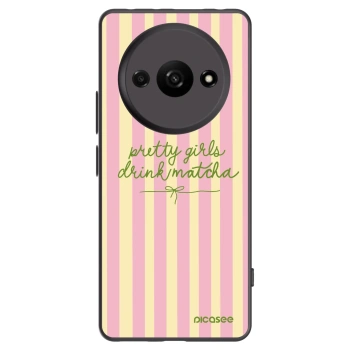 Picasee silikonowe czarne etui na Xiaomi Redmi A3 - Pretty matcha