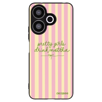 Picasee silikonowe czarne etui na Xiaomi Redmi 13 4G - Pretty matcha
