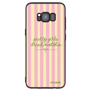 Picasee silikonowe czarne etui na Samsung Galaxy S8 G950F - Pretty matcha