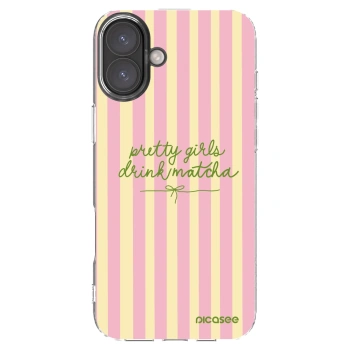 Picasee silikonowe przeźroczyste etui na Apple iPhone 16 Plus - Pretty matcha