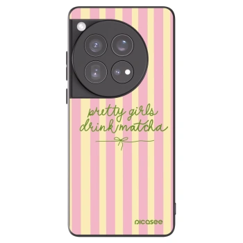 Picasee silikonowe czarne etui na OnePlus 12 5G - Pretty matcha