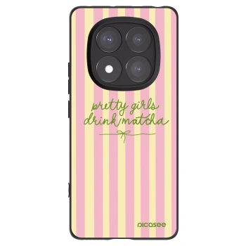 Picasee silikonowe czarne etui na Xiaomi Redmi Note 14 Pro+ 5G - Pretty matcha