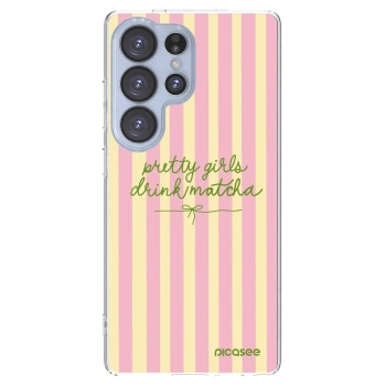 Picasee silikonowe przeźroczyste etui na Samsung Galaxy S25 Ultra 5G - Pretty matcha