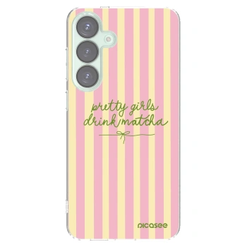 Picasee silikonowe przeźroczyste etui na Samsung Galaxy S25+ 5G - Pretty matcha