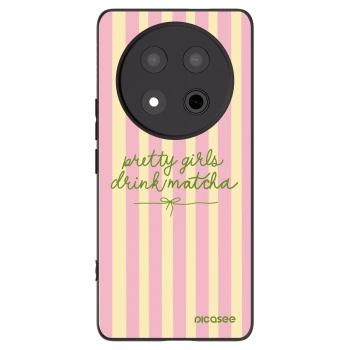Picasee silikonowe czarne etui na Honor Magic7 Lite 5G - Pretty matcha