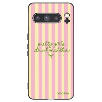 Picasee silikonowe czarne etui na Google Pixel 8 Pro - Pretty matcha