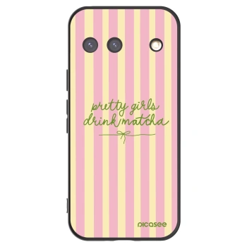 Picasee silikonowe czarne etui na Google Pixel 9 - Pretty matcha