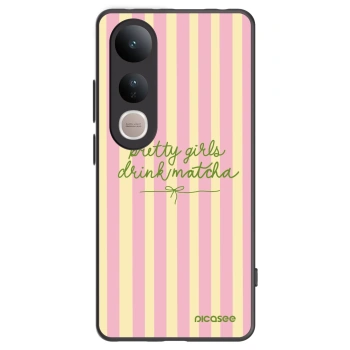 Picasee silikonowe czarne etui na Vivo V50 Lite 5G - Pretty matcha