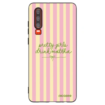 Picasee silikonowe czarne etui na Huawei P30 - Pretty matcha