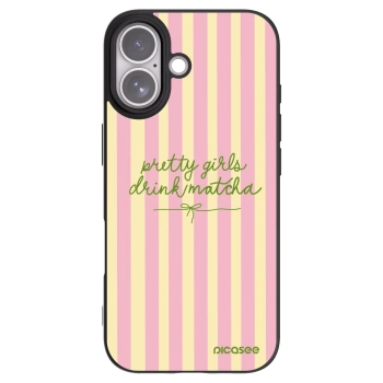 Picasee silikonowe czarne etui na Apple iPhone 17 - Pretty matcha