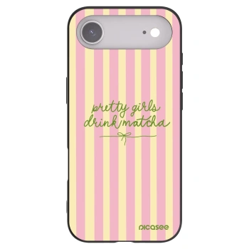 Picasee silikonowe czarne etui na Apple iPhone Air - Pretty matcha