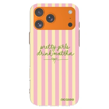 Picasee silikonowe przeźroczyste etui na Apple iPhone 17 Pro Max - Pretty matcha