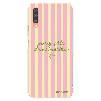 Picasee silikonowe przeźroczyste etui na Samsung Galaxy A70 A705F - Pretty matcha