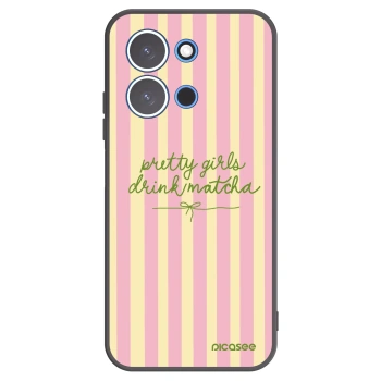 Picasee silikonowe czarne etui na Xiaomi Redmi 15C 4G - Pretty matcha