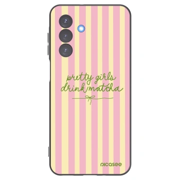Picasee silikonowe czarne etui na Samsung Galaxy A17 5G - Pretty matcha