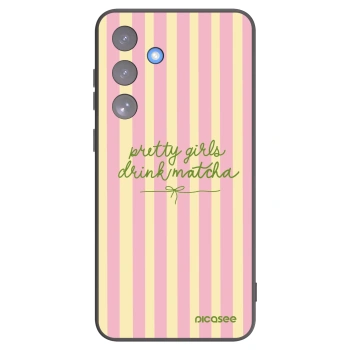 Picasee silikonowe czarne etui na Samsung Galaxy S25 FE 5G - Pretty matcha