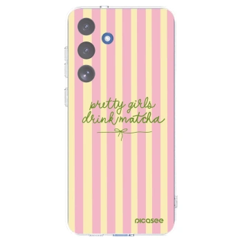 Picasee silikonowe przeźroczyste etui na Samsung Galaxy S25 FE 5G - Pretty matcha