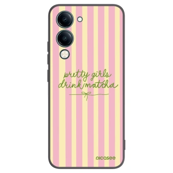 Picasee silikonowe czarne etui na Vivo Y29s 5G - Pretty matcha